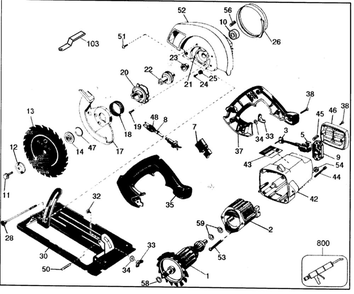 Part Location Diagram of 87108-00 Black and Decker End Cap
